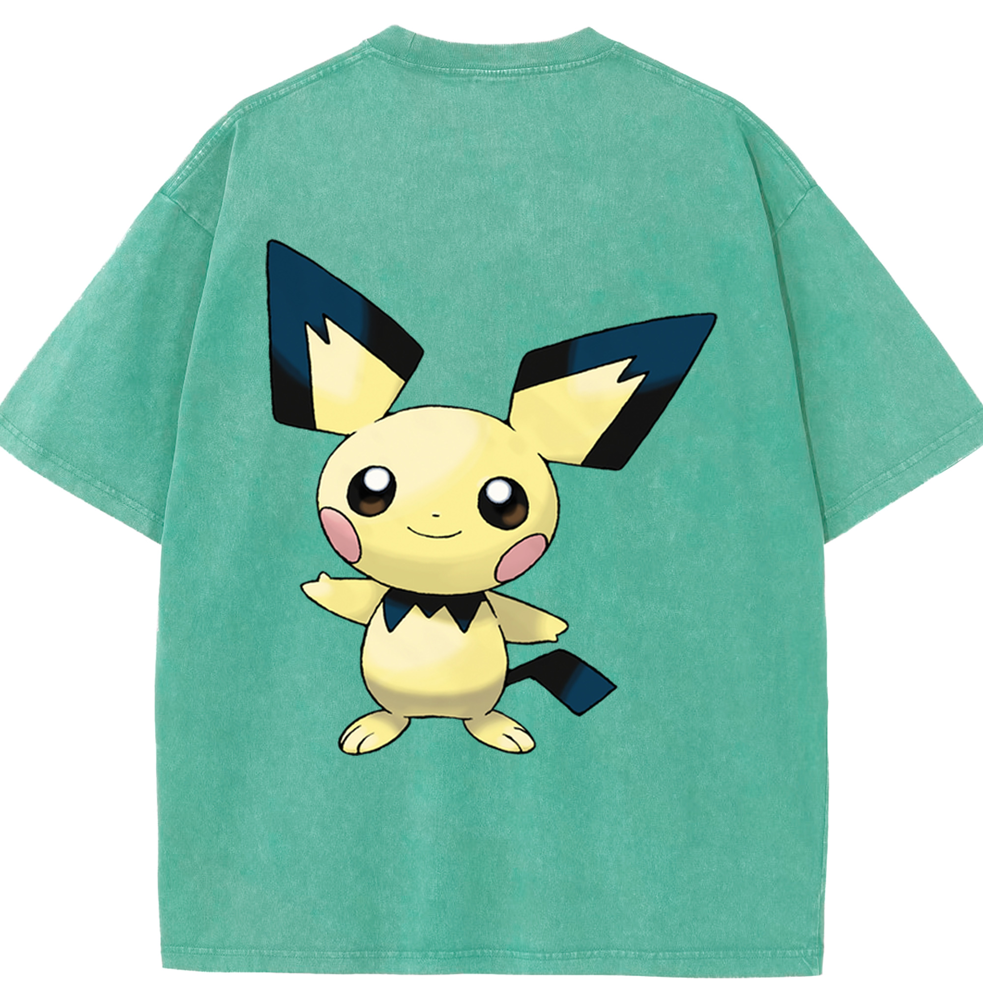 （画像用） ポケットモンスター Pokémon 綿100% ヴィンテージ風 半袖Tシャツ（背面プリント）